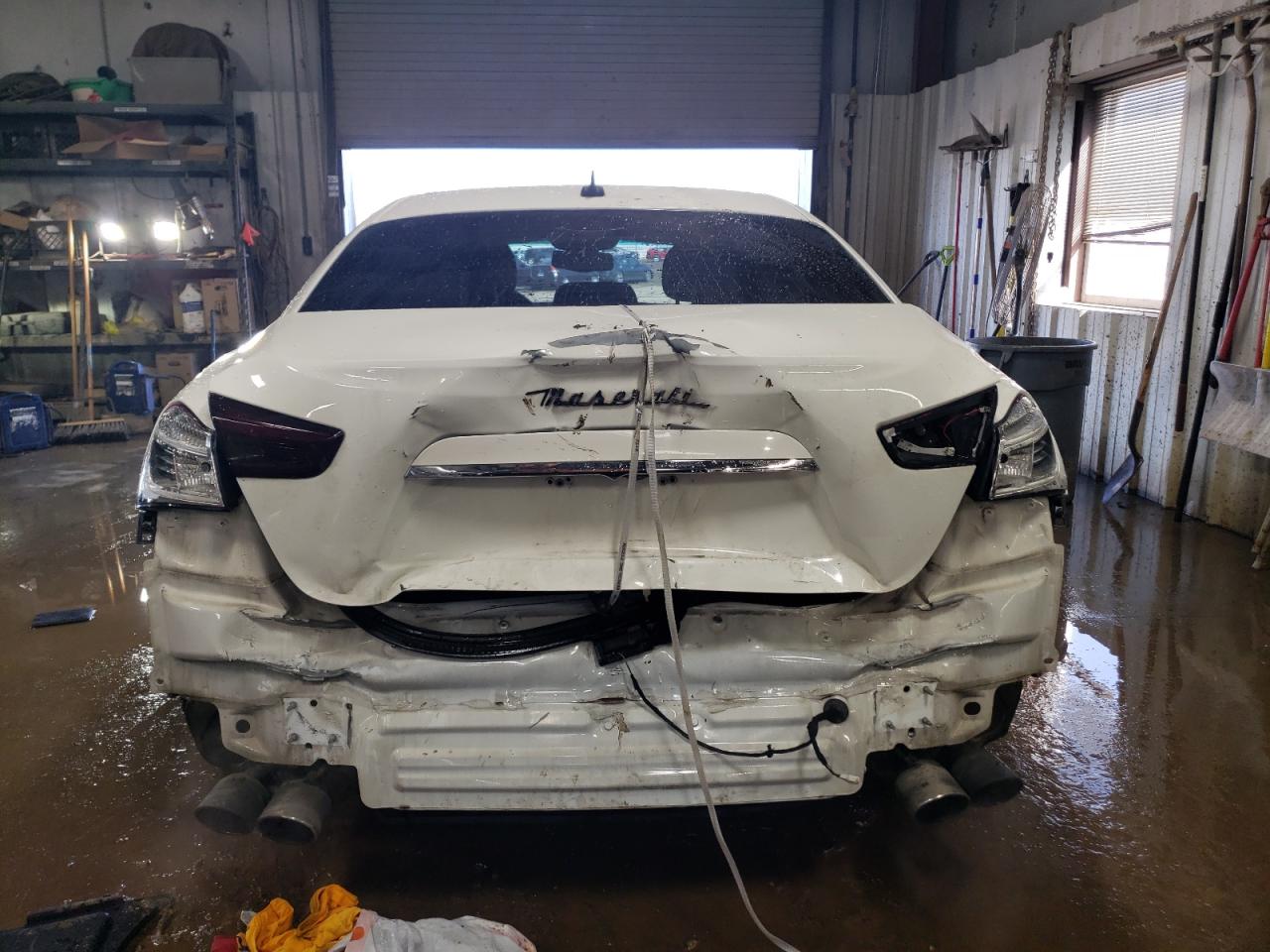 2014 Maserati Ghibli VIN ZAM57RTA4E1117703 Copart auction photo, rear end damage thumbnail 6