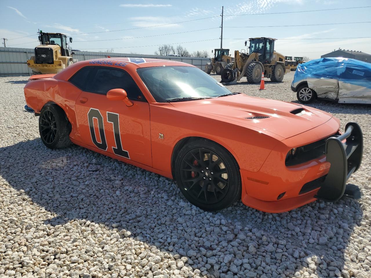 2019 Dodge Challenger VIN 2C3CDZFJ2KH719596 Copart auction photo, side damage thumbnail 4