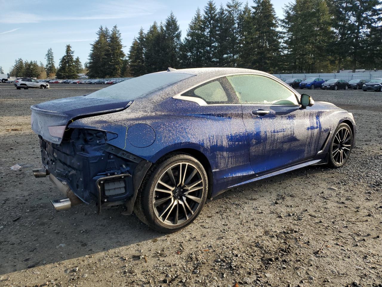 2020 Infiniti Q60 VIN JN1EV7EL0LM380735 Copart auction photo, rear end / side damage thumbnail 3