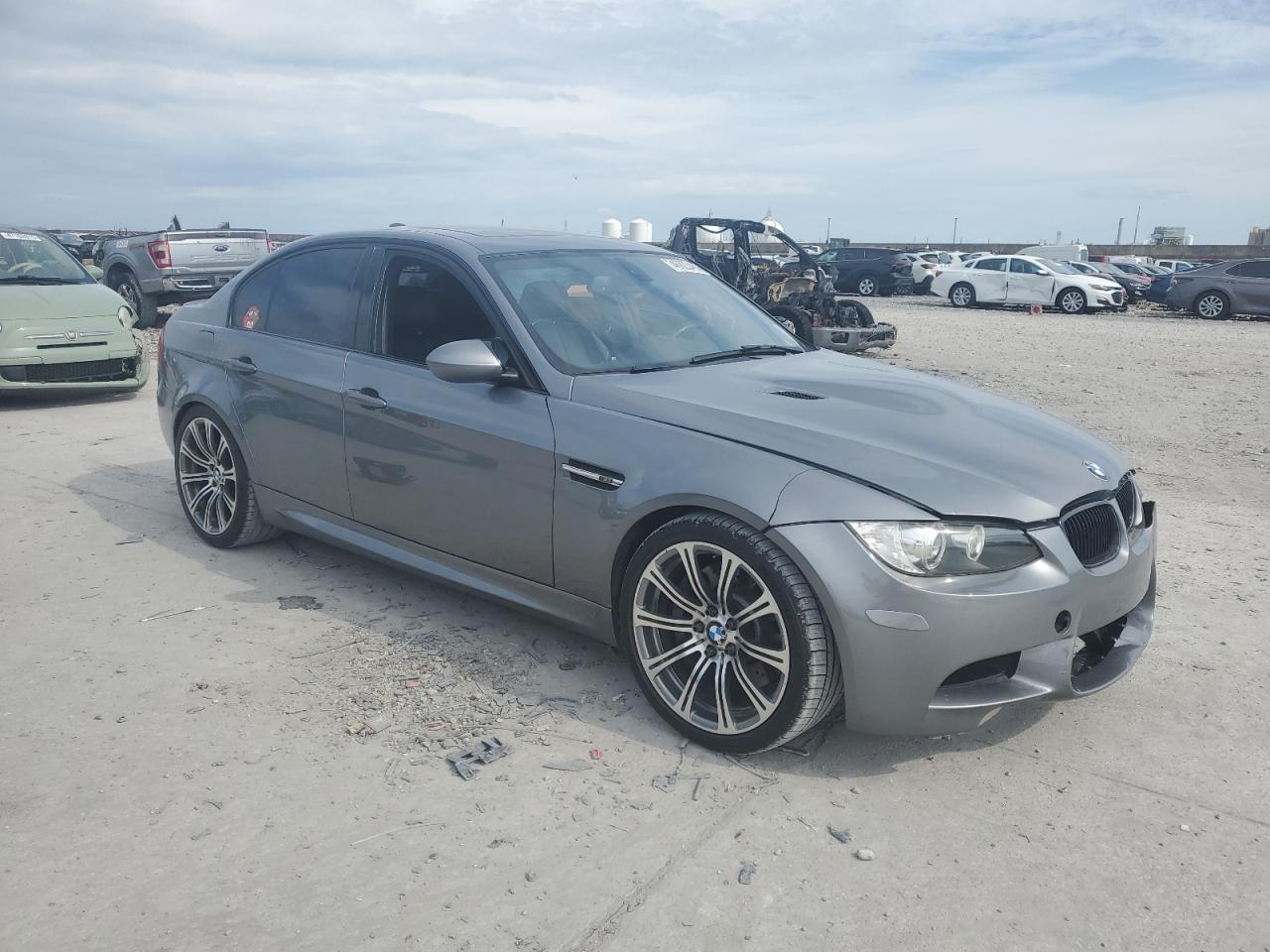 2011 BMW M3 VIN WBSPM9C55BE202555 Copart auction photo, side / front end damage thumbnail 4