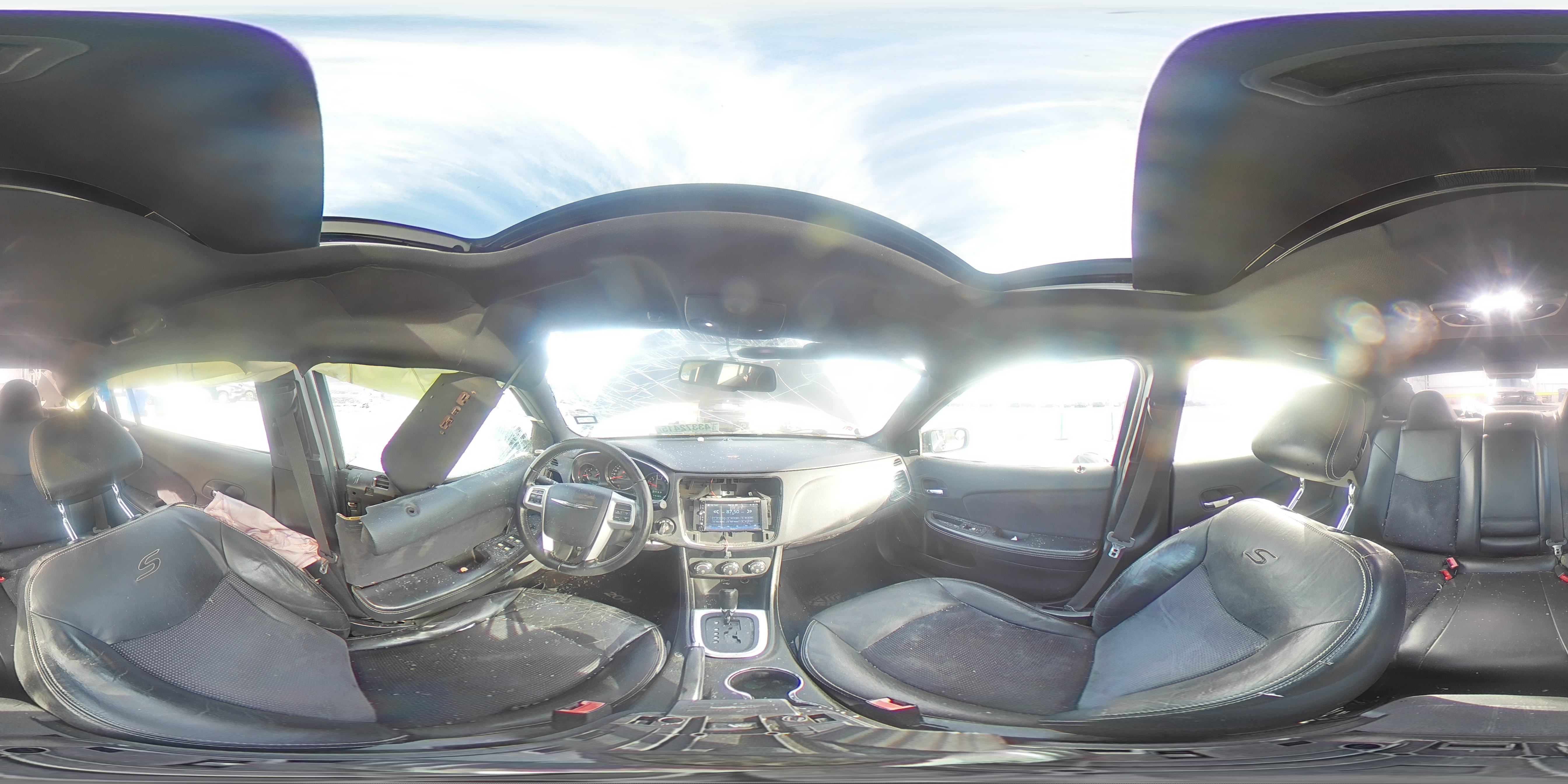 2014 Chrysler 200 VIN 1C3CCBCG6EN185565 Copart auction photo, side / rear end damage thumbnail 12