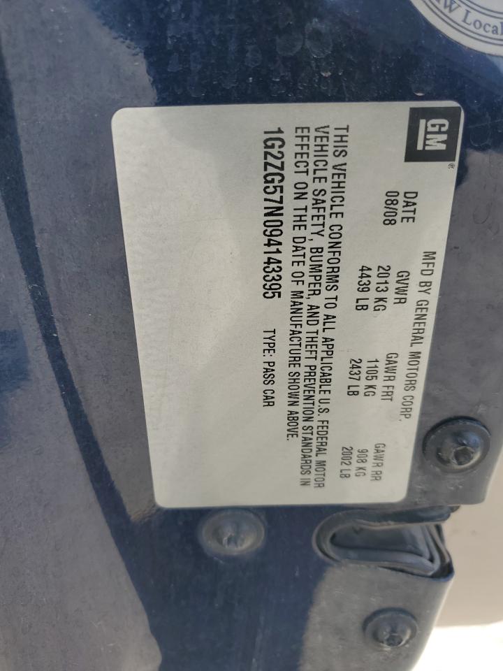2009 Pontiac G6 VIN 1G2ZG57N094143395 Copart auction photo, front end / minor dent/scratches damage thumbnail 14