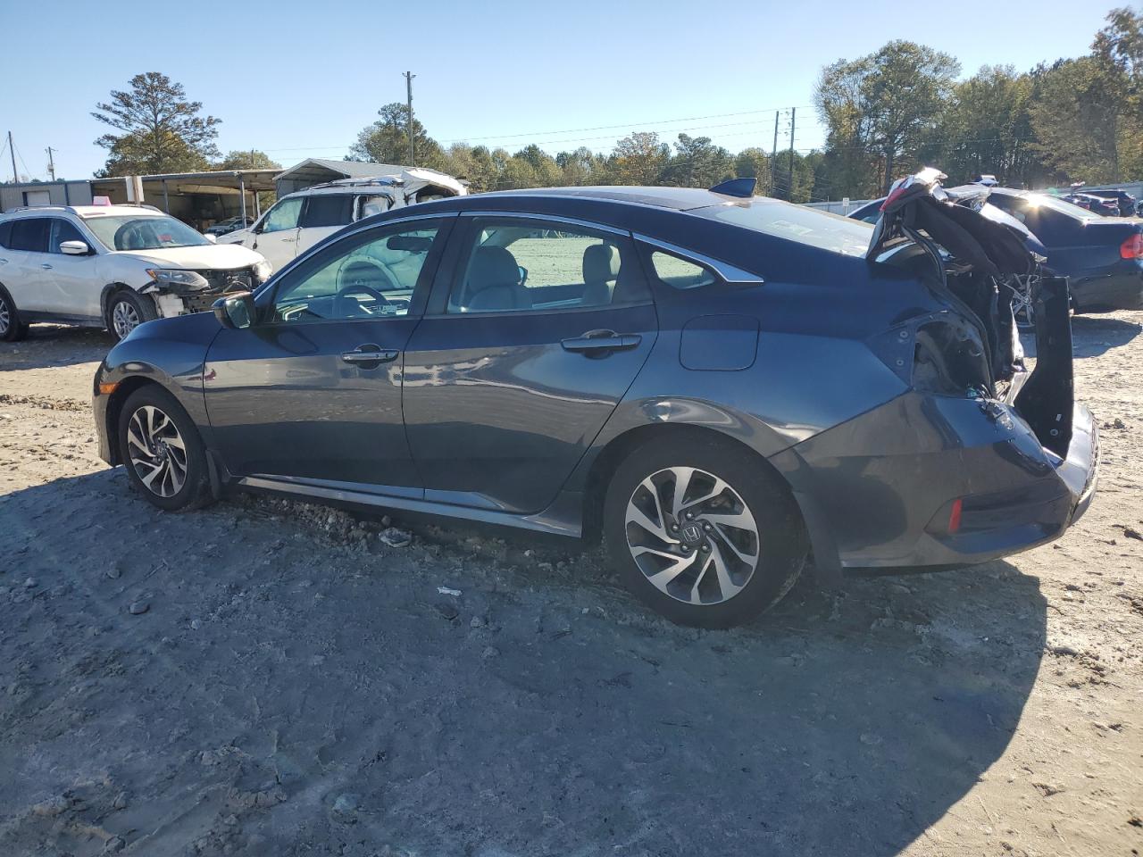 2018 Honda Civic VIN 19XFC2F74JE001436 Copart auction photo, rear end damage thumbnail 2
