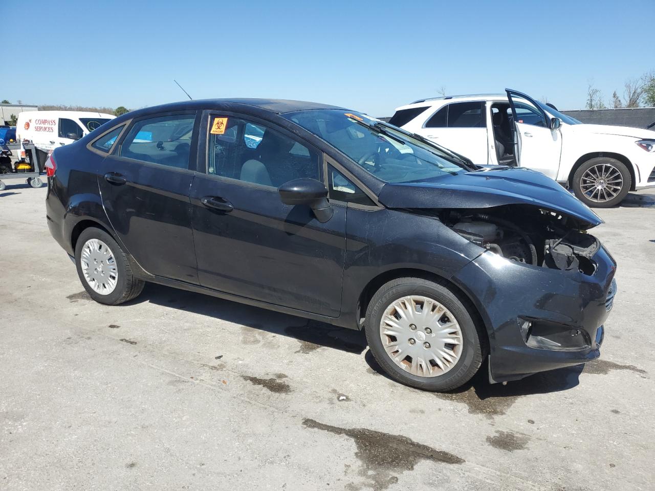 2015 Ford Fiesta VIN 3FADP4AJ3FM107499 Copart auction photo, front end / side damage thumbnail 4