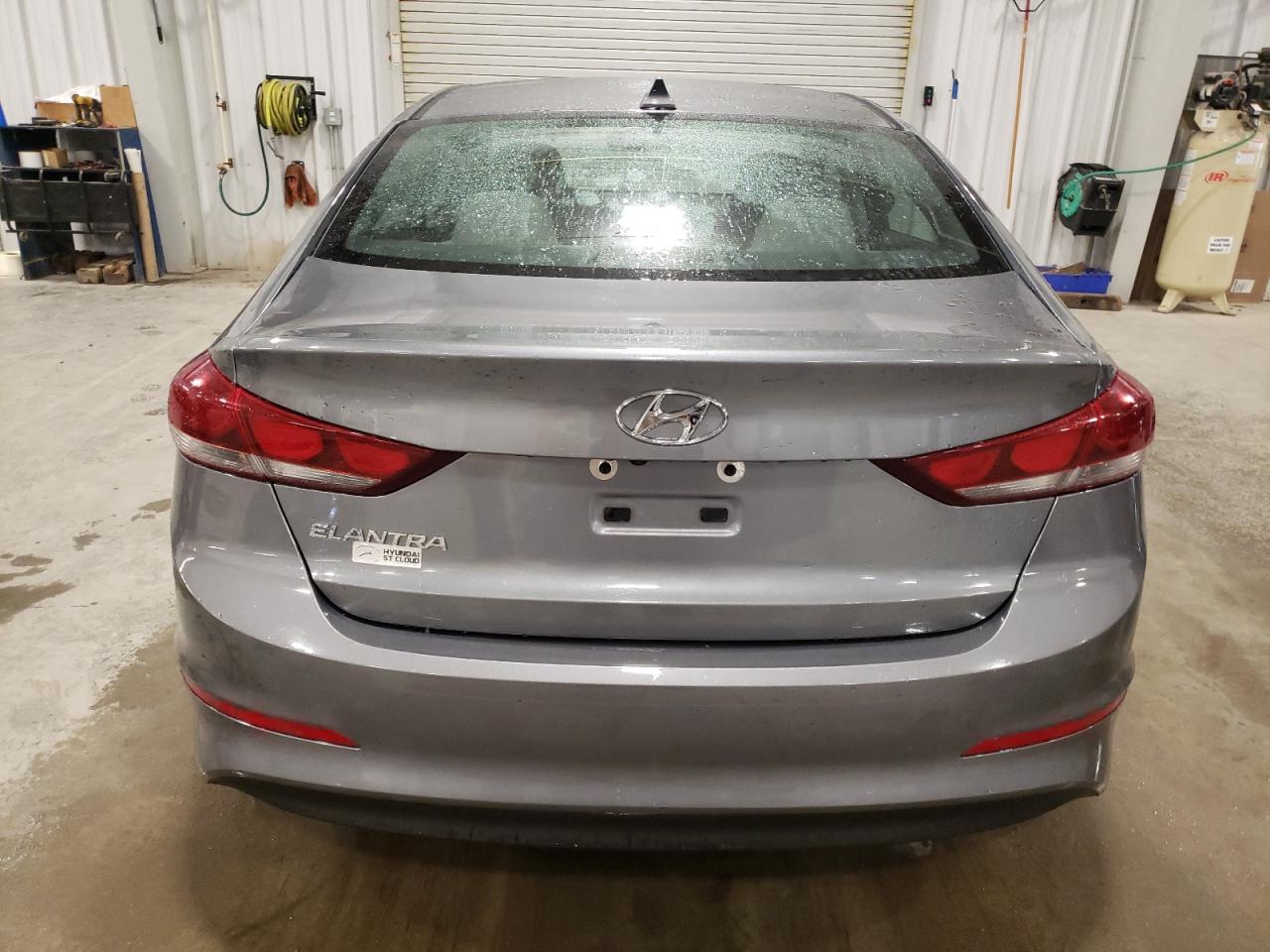 2018 Hyundai Elantra VIN KMHD84LFXJU623455 Copart auction photo, front end / hail damage thumbnail 6