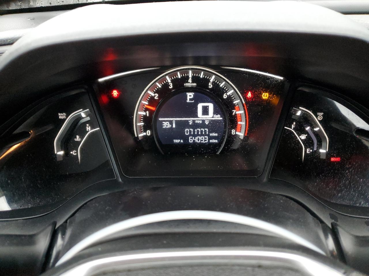 2016 Honda Civic VIN 19XFC2F54GE223935 Copart auction photo, water/flood damage thumbnail 9