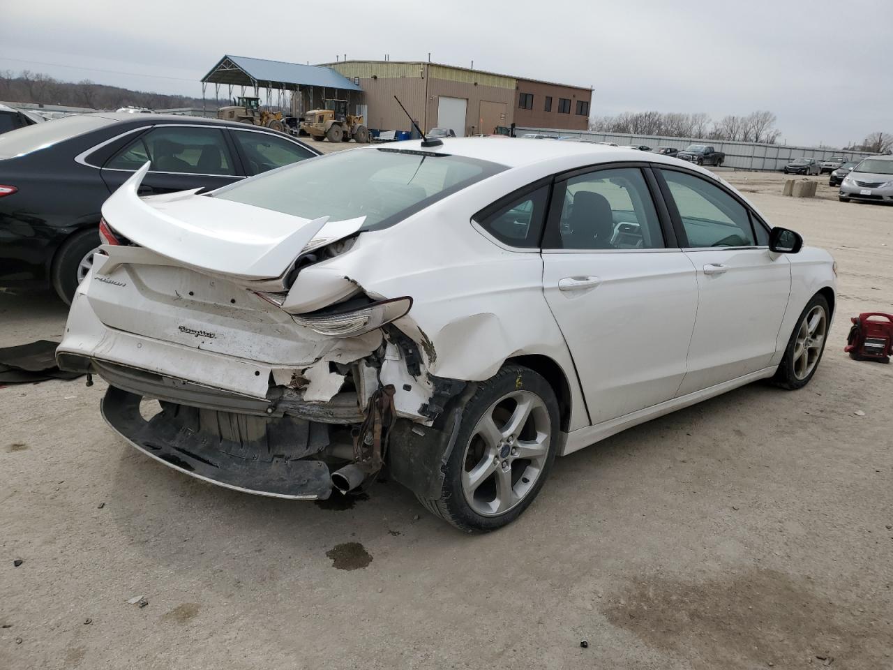 2014 Ford Fusion VIN 3FA6P0H70ER377559 Copart auction photo, rear end damage thumbnail 3