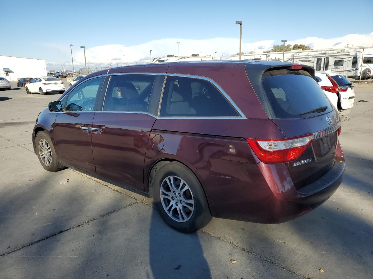 2012 Honda Odyssey VIN 5FNRL5H66CB138796 Copart auction photo, side / front end damage thumbnail 2