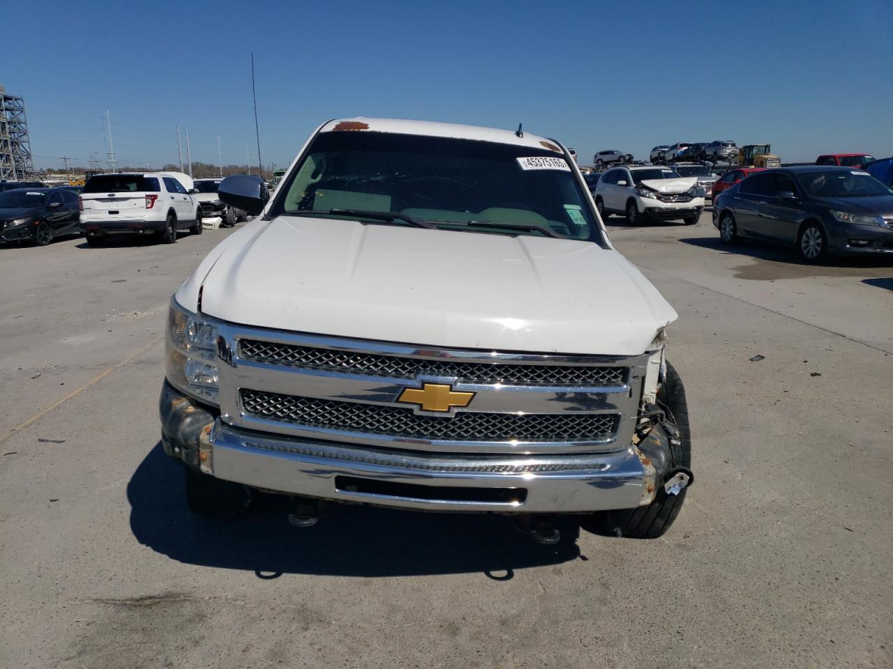 2012 Chevrolet Silverado VIN 3GCPKSE74CG182103 Copart auction photo, side / front end damage thumbnail 5