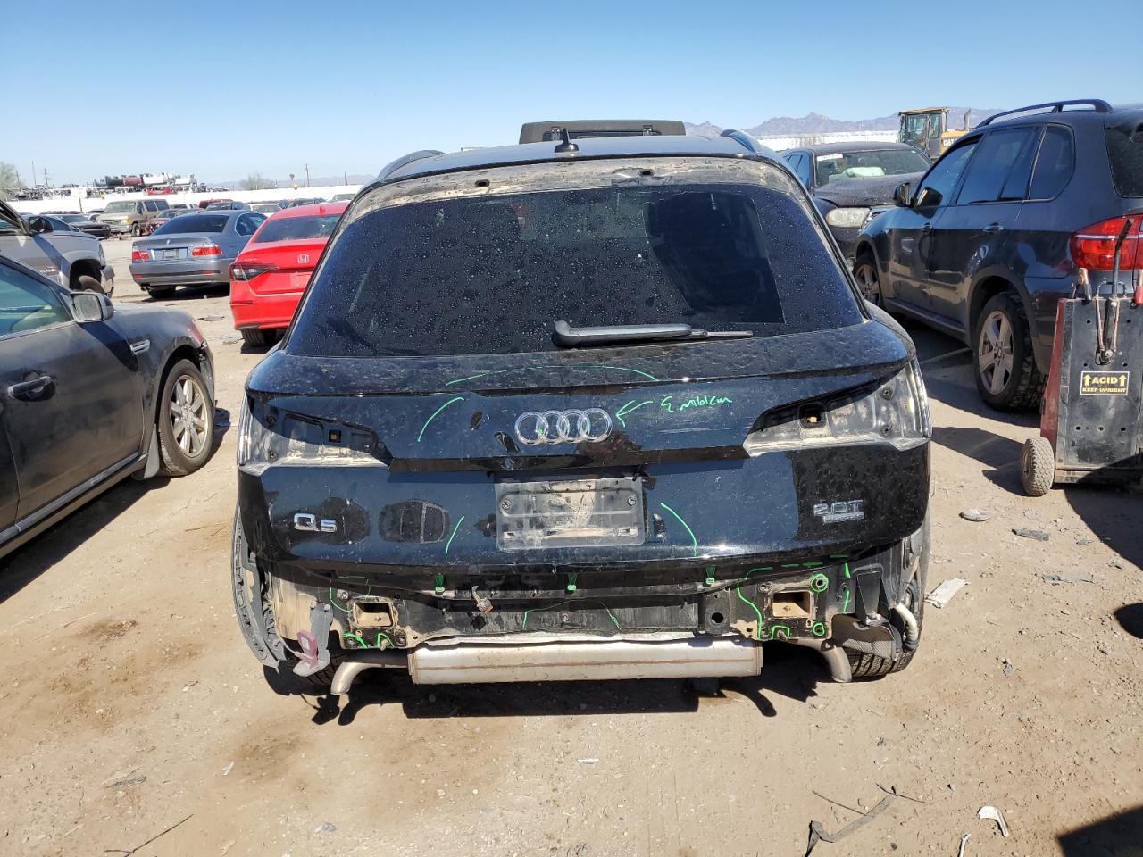 2018 Audi Q5 VIN WA1BNBFY1J2023922 Copart auction photo, rear end damage thumbnail 6