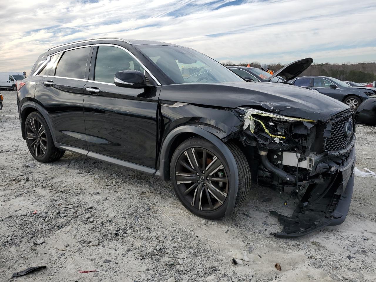 2021 Infiniti QX50 VIN 3PCAJ5BAXMF102515 Copart auction photo, front end damage thumbnail 4