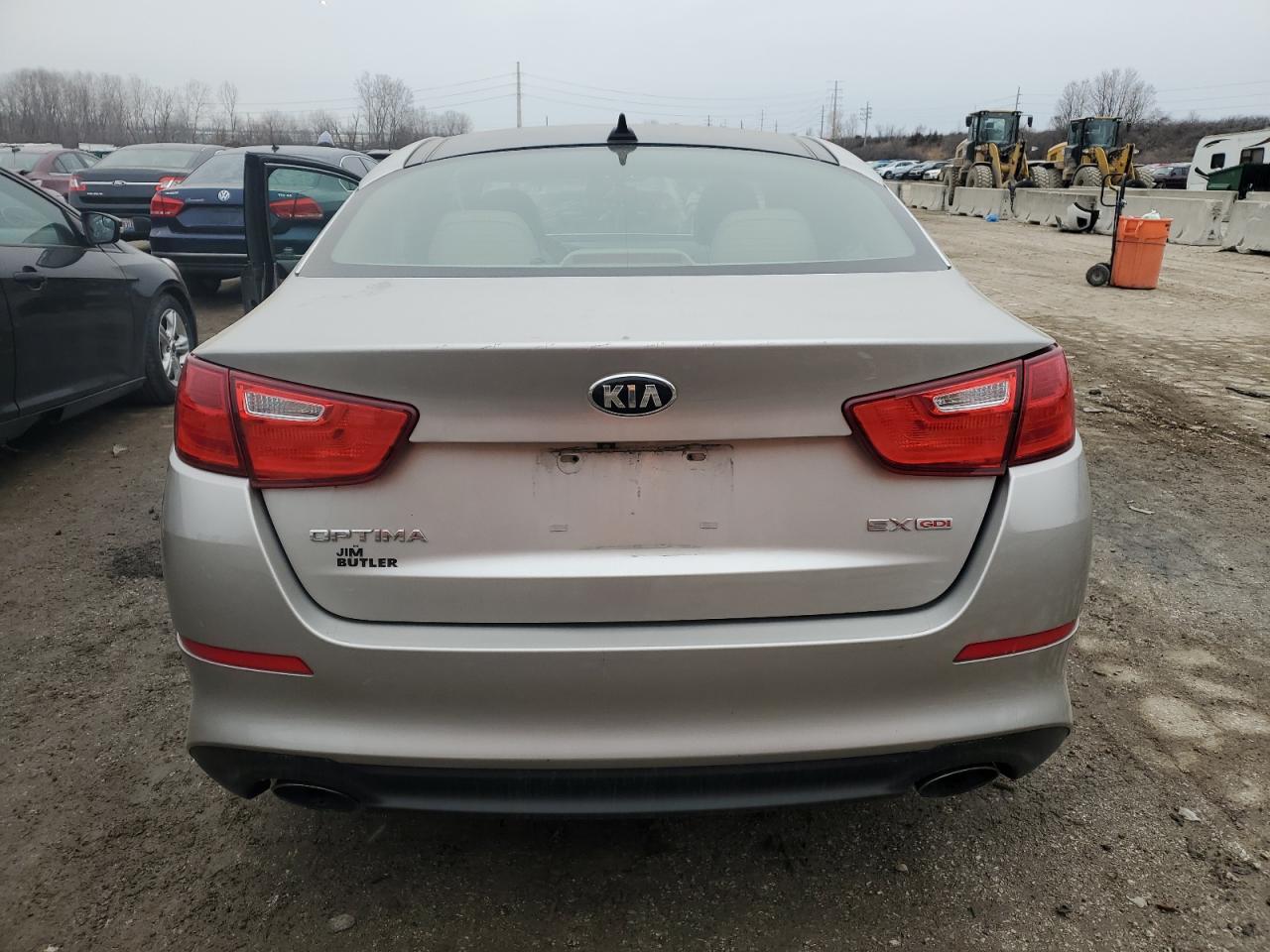 2015 KIA Optima VIN 5XXGN4A72FG354189 Copart auction photo, front end / side damage thumbnail 6