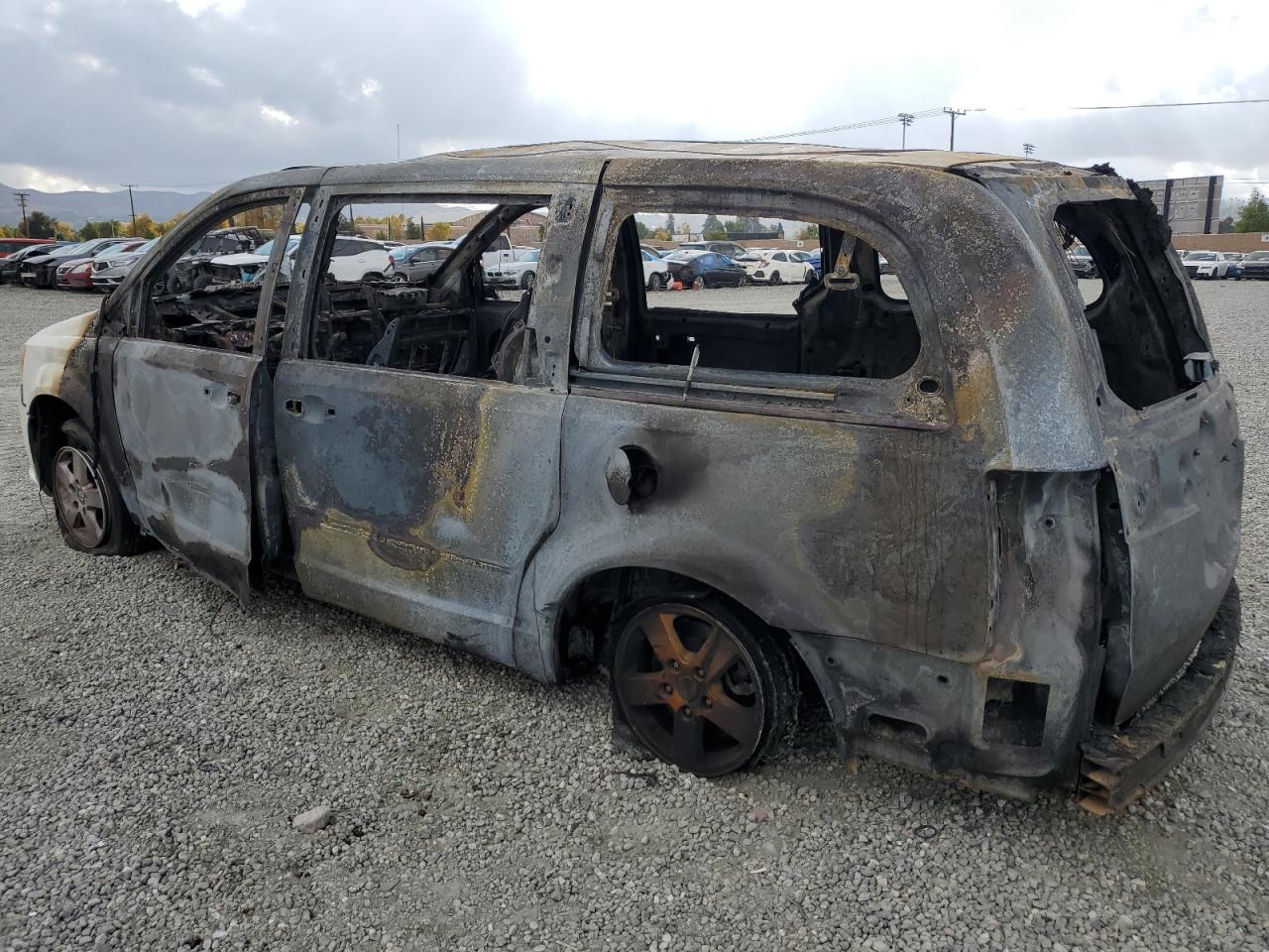2012 Dodge Caravan VIN 2C4RDGCGXCR262843 Copart auction photo, burn damage thumbnail 2
