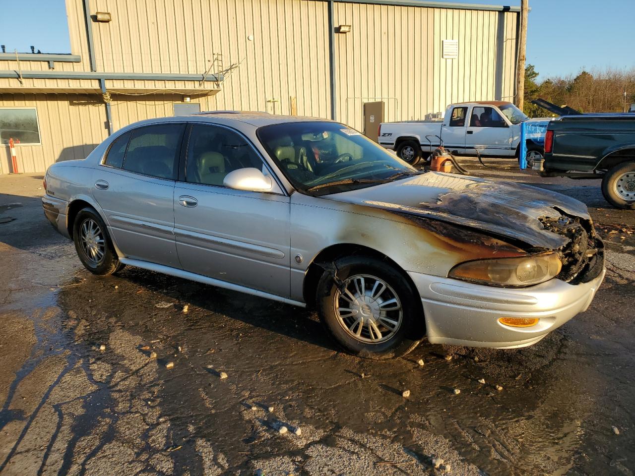 2002 Buick LeSabre VIN 1G4HP54K424137070 Copart auction photo, burn damage thumbnail 4