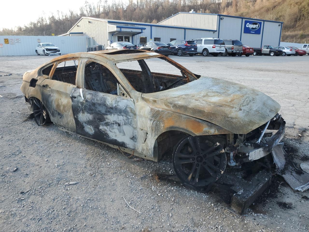 2016 BMW 4er VIN WBA4C9C52GG137802 Copart auction photo, burn damage thumbnail 4