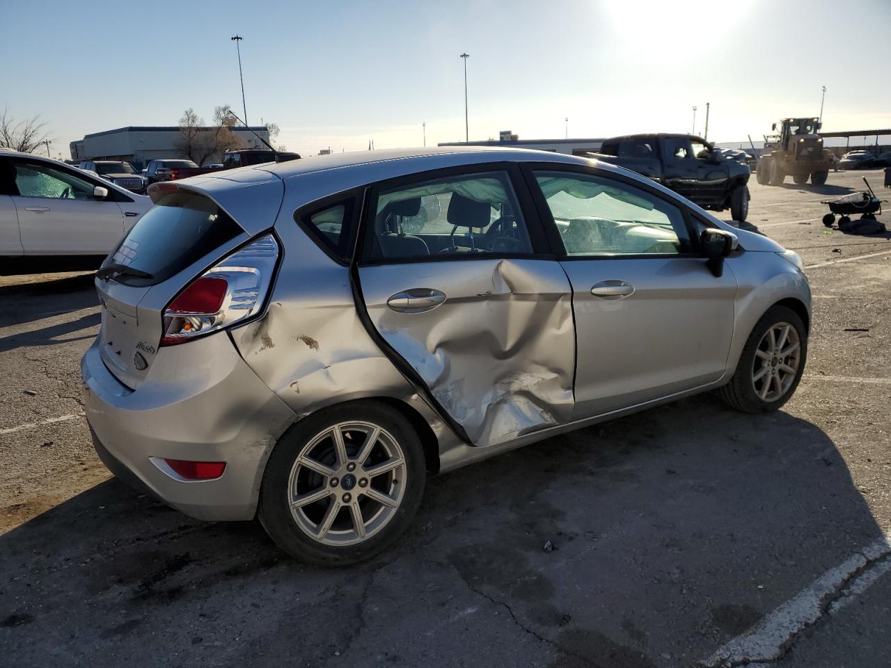 2019 Ford Fiesta VIN 3FADP4EJ8KM107227 Copart auction photo, side / rear end damage thumbnail 3
