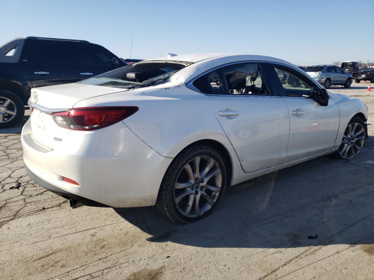 2016 Mazda 6 VIN JM1GJ1T59G1483615 Copart auction photo, front end / side damage thumbnail 3