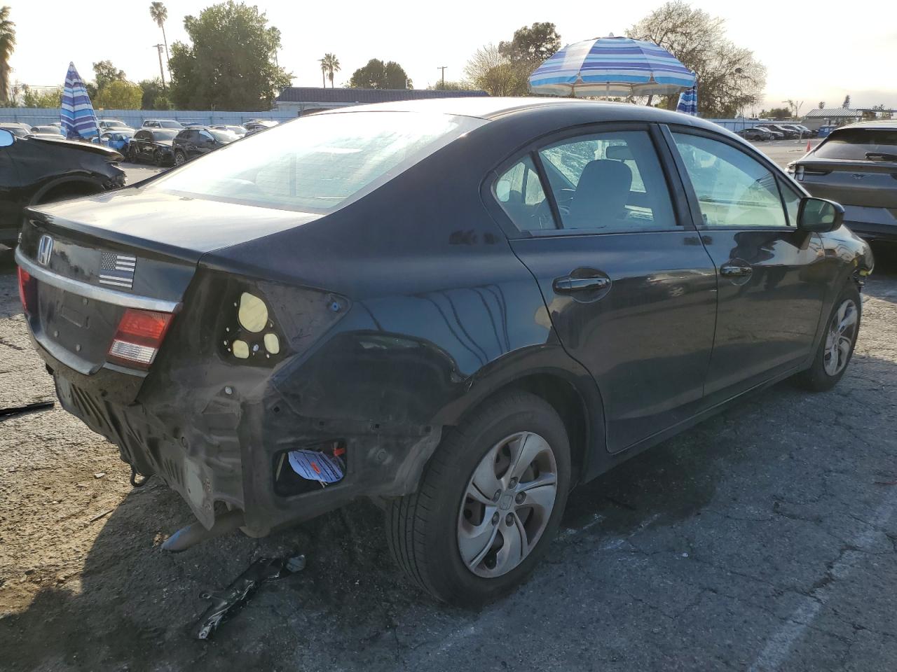 2014 Honda Civic VIN 19XFB2F50EE200281 Copart auction photo, undercarriage damage thumbnail 3