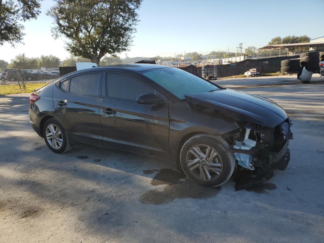 2019 Hyundai Elantra VIN KMHD84LF3KU798891 Copart auction photo, front end / side damage thumbnail 4