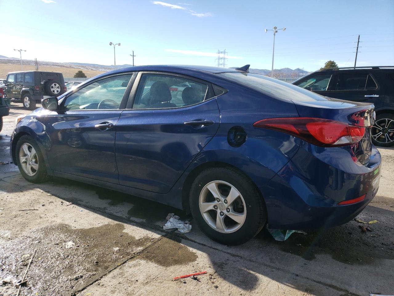 2015 Hyundai Elantra VIN 5NPDH4AE2FH571173 Copart auction photo, side / hail damage thumbnail 2