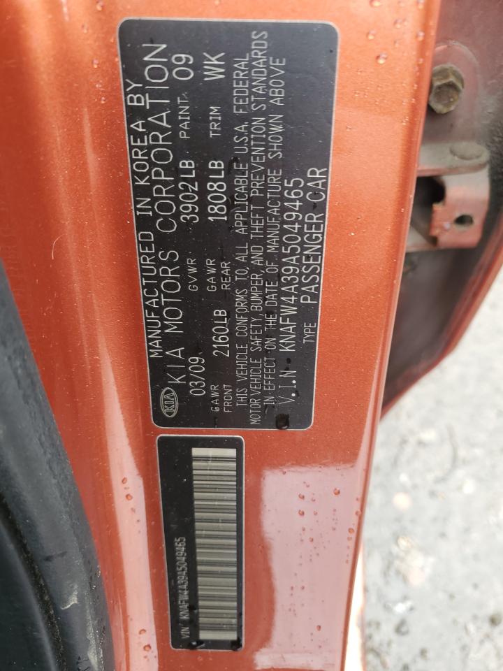 2010 KIA Forte VIN KNAFW4A39A5049465 Copart auction photo, burn damage thumbnail 12