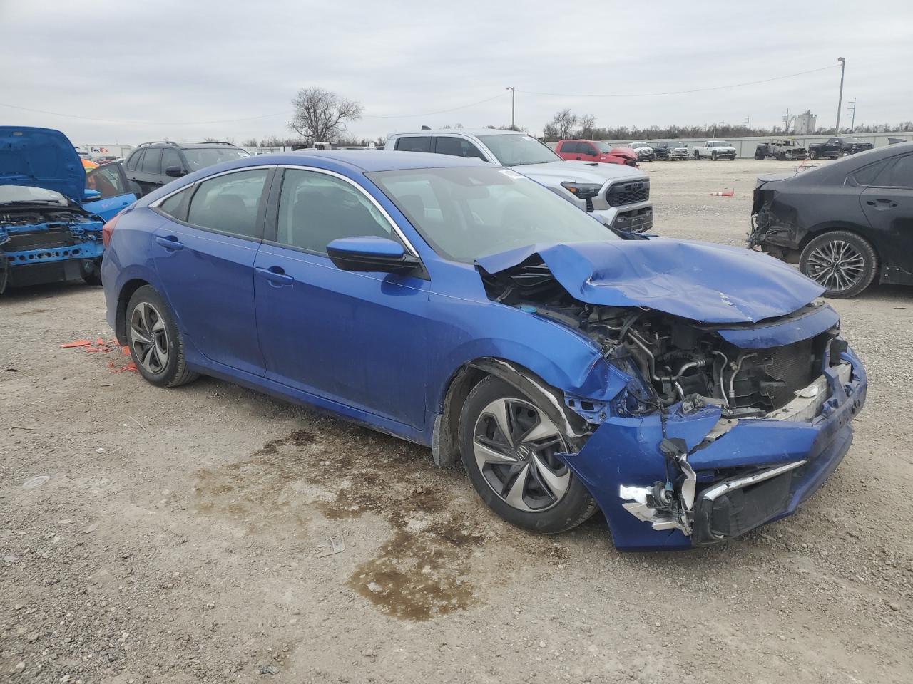 2019 Honda Civic VIN 2HGFC2F62KH593546 Copart auction photo, front end damage thumbnail 4