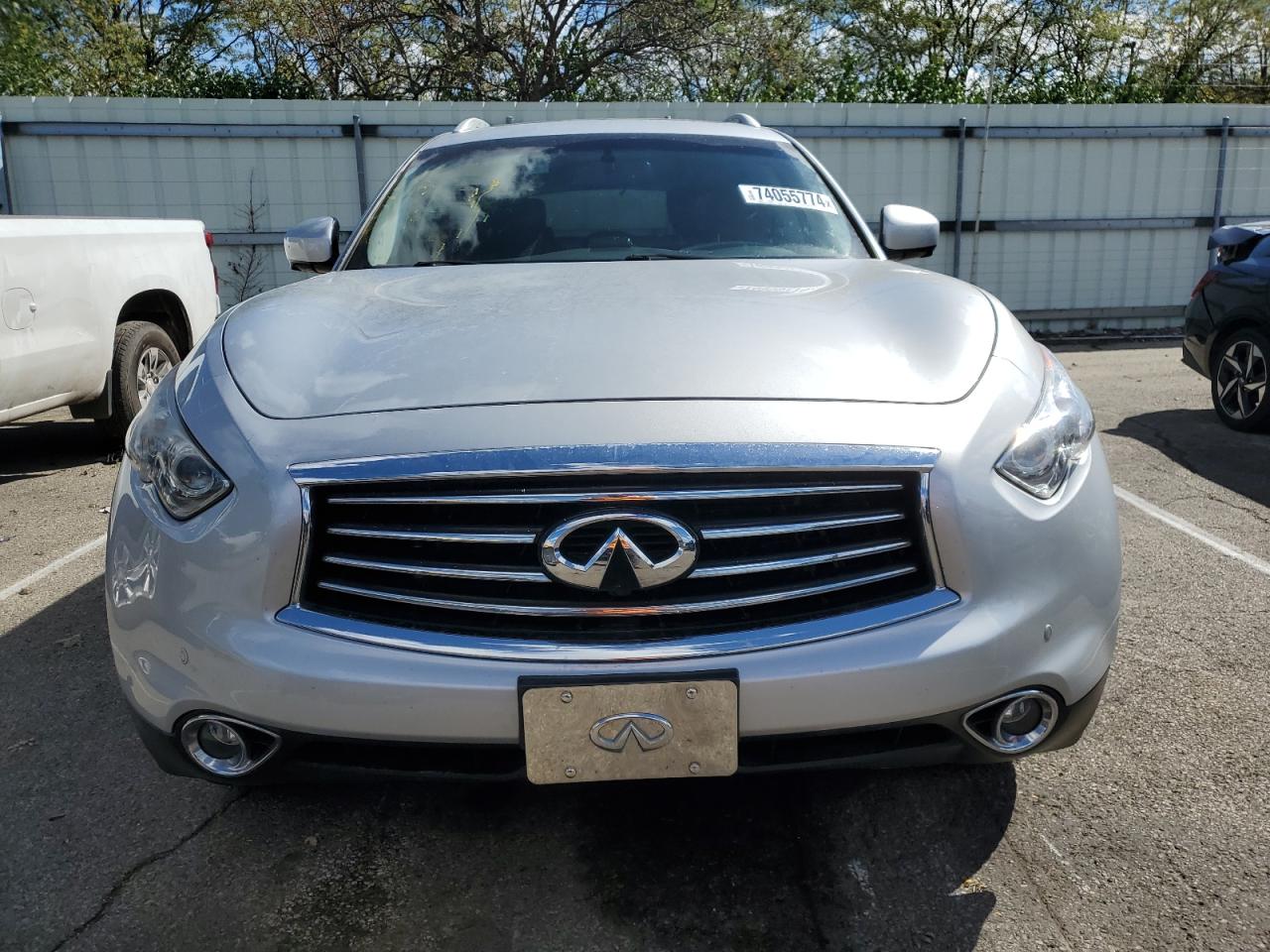 2015 Infiniti QX70 VIN JN8CS1MW3FM482349 Copart auction photo, rear end / rejected repair damage thumbnail 5