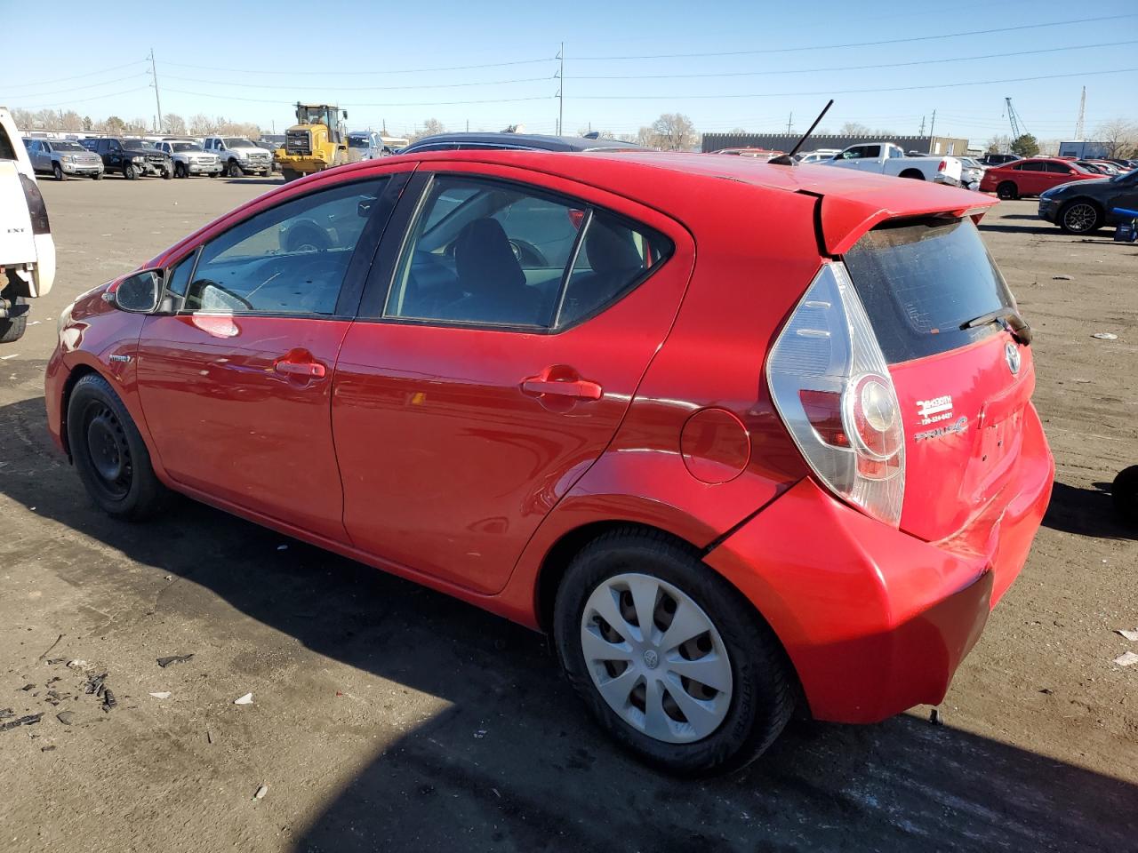 2013 Toyota Prius VIN JTDKDTB30D1553639 Copart auction photo, all over / hail damage thumbnail 2