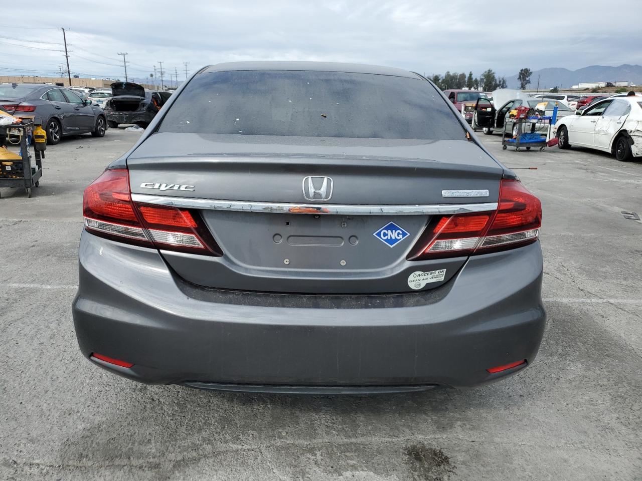 2013 Honda Civic VIN 19XFB5F50DE000498 Copart auction photo, rear end / side damage thumbnail 6