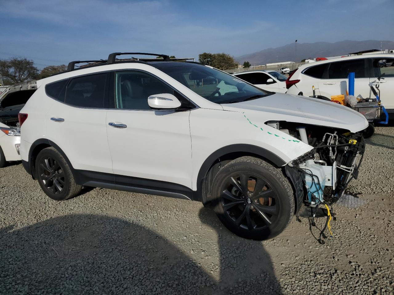 2018 Hyundai Santa Fe VIN 5XYZW4LAXJG536158 Copart auction photo, front end damage thumbnail 4