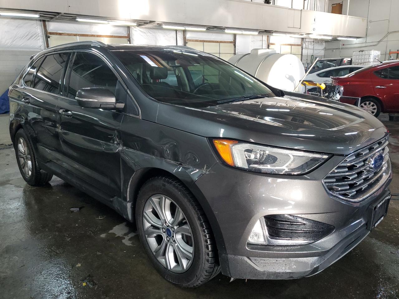 2019 Ford Edge VIN 2FMPK4K93KBB22733 Copart auction photo, side / front end damage thumbnail 4