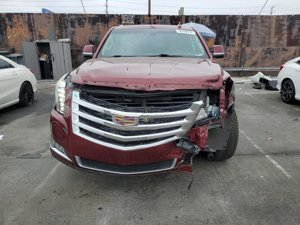 2016 Cadillac Escalade VIN 1GYS4HKJ7GR269923 Copart auction photo, front end / side damage thumbnail 5