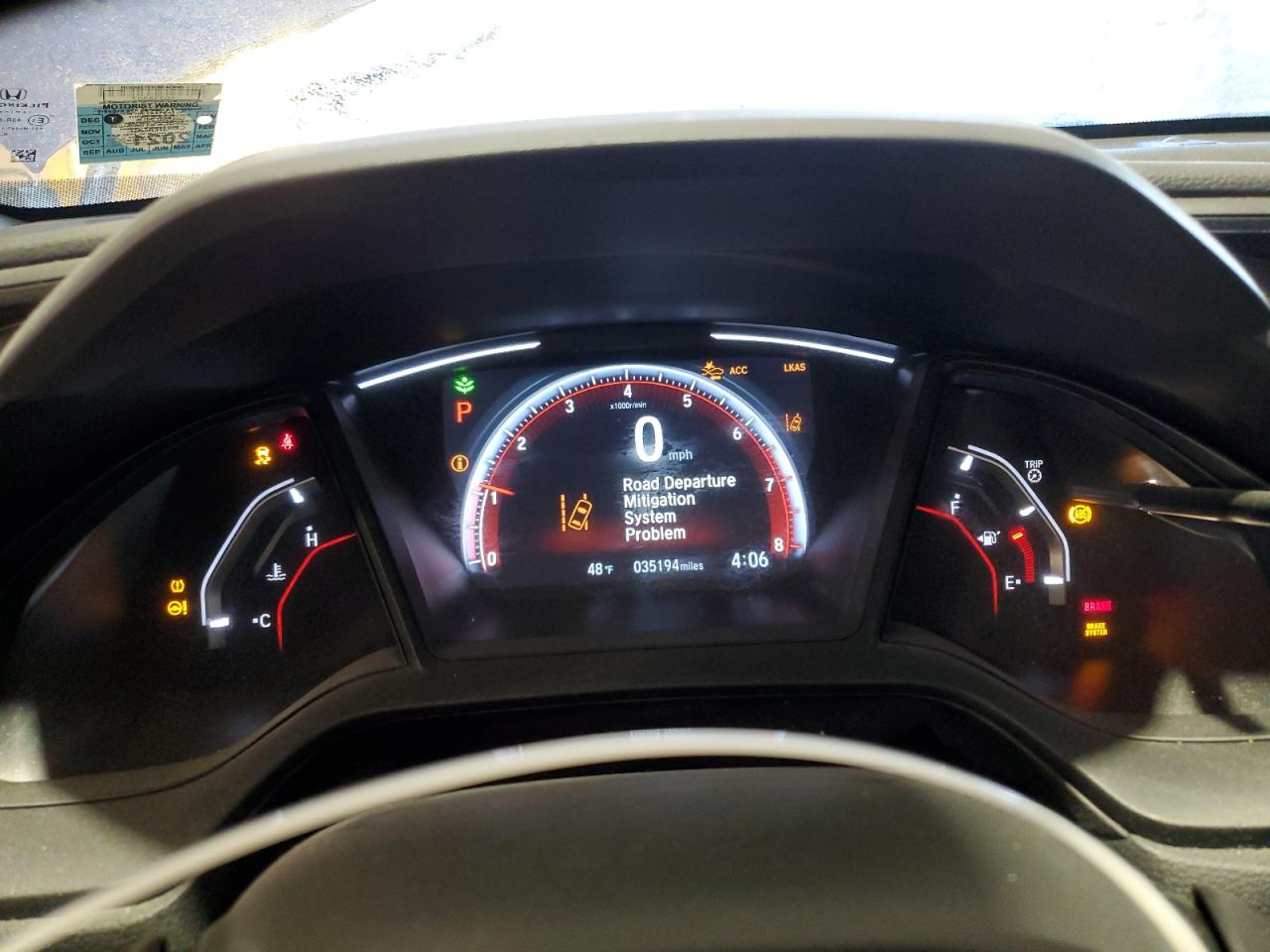 2020 Honda Civic VIN SHHFK7H45LU401438 Copart auction photo, side / front end damage thumbnail 9