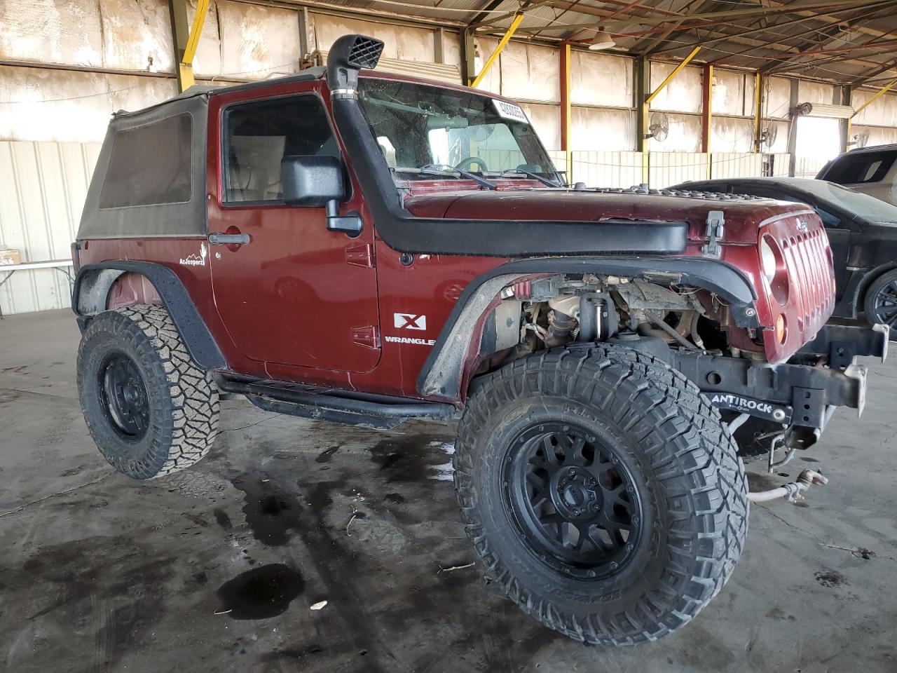 2007 Jeep Wrangler VIN 1J8FA24157L133649 Copart auction photo, front end damage thumbnail 4