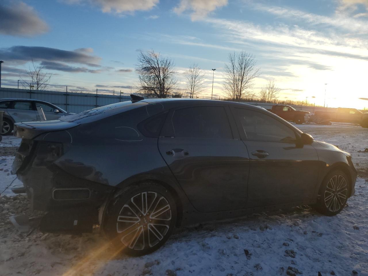 2023 KIA Forte VIN 3KPF44AC4PE605607 Copart auction photo, rear end / side damage thumbnail 3