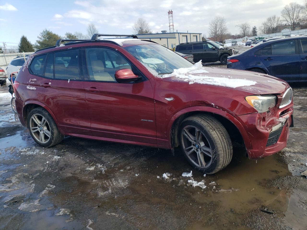 2014 BMW X3 VIN 5UXWX9C5XE0D27919 Copart auction photo, front end / minor dent/scratches damage thumbnail 4