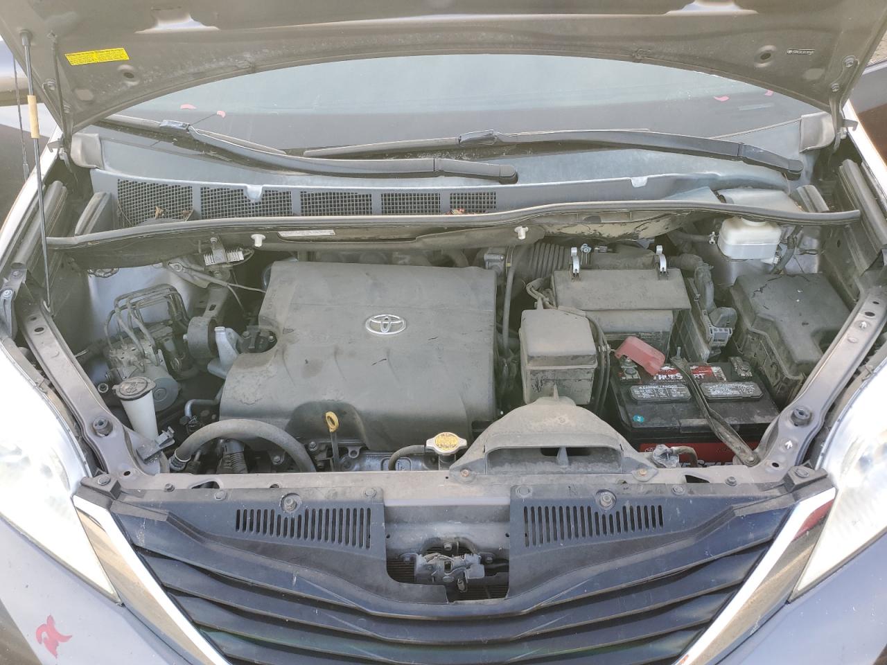 2013 Toyota Sienna VIN 5TDKK3DC3DS384495 Copart auction photo, rear end / side damage thumbnail 12