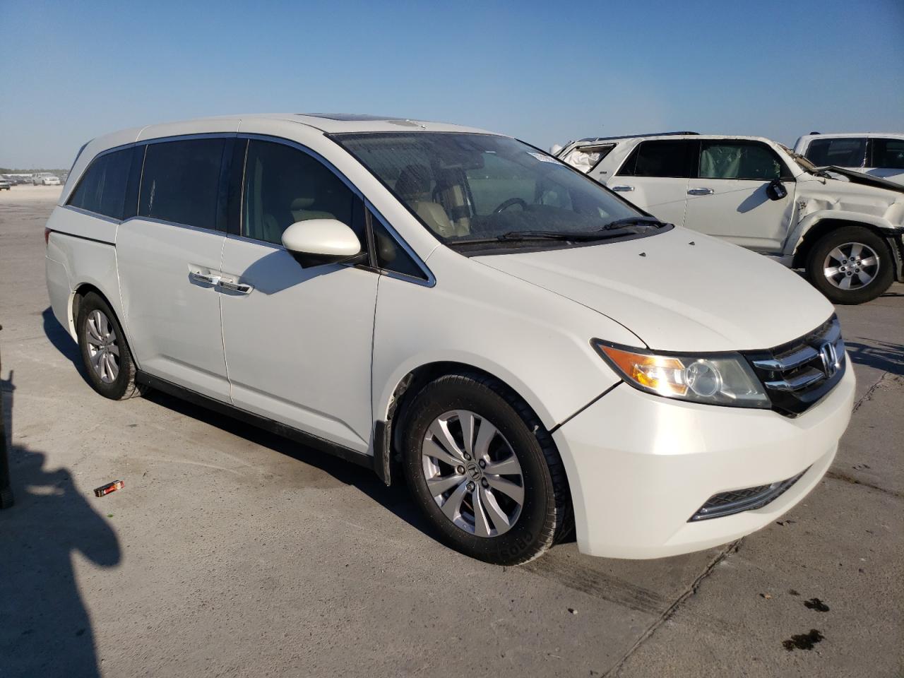 2014 Honda Odyssey VIN 5FNRL5H6XEB115458 Copart auction photo, undercarriage damage thumbnail 4