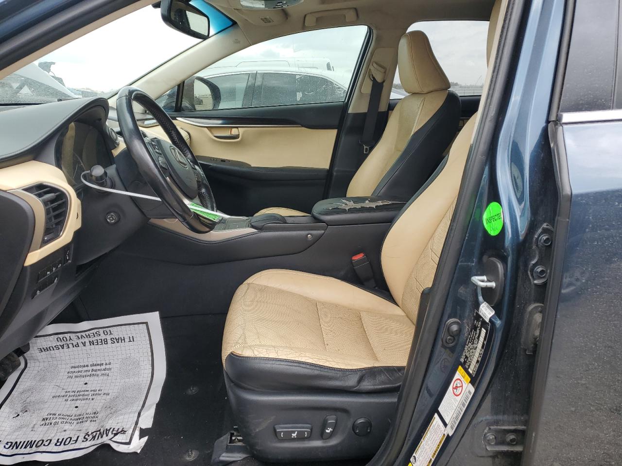 2015 Lexus NX VIN JTJYARBZ9F2008768 Copart auction photo, normal wear / side damage thumbnail 7