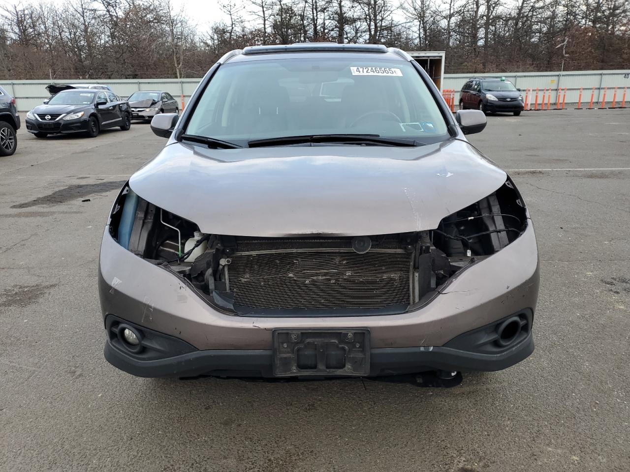 2012 Honda CR-V VIN 5J6RM4H75CL047042 Copart auction photo, front end / minor dent/scratches damage thumbnail 5