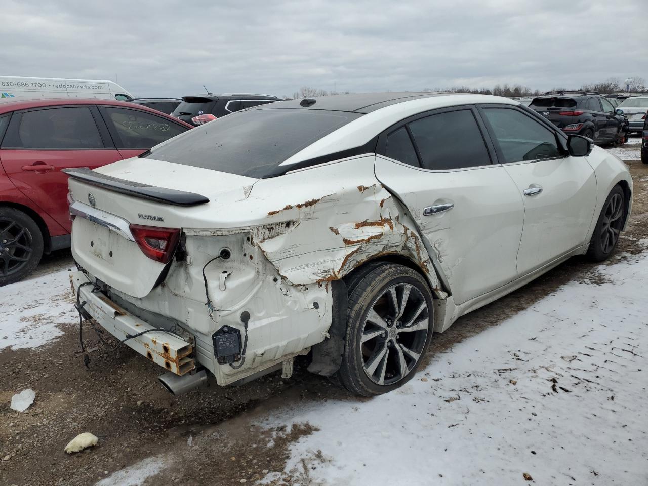 2018 Nissan Maxima VIN 1N4AA6AP6JC401056 Copart auction photo, rear end / side damage thumbnail 3