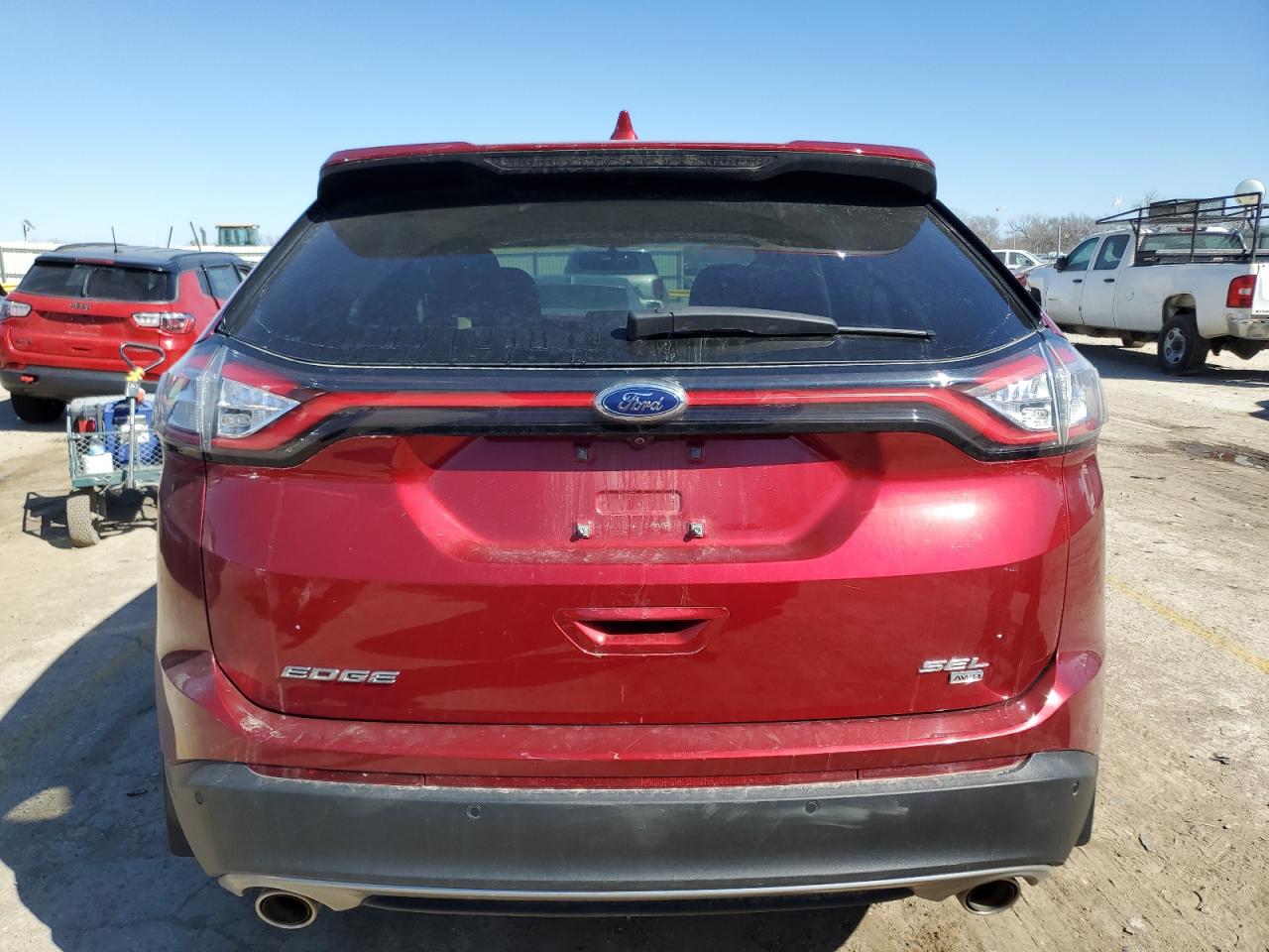 2017 Ford Edge VIN 2FMPK4J83HBB56513 Copart auction photo, front end / side damage thumbnail 6