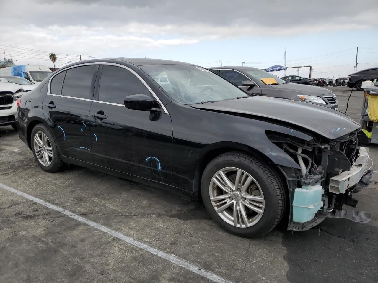 2013 Infiniti G VIN JN1CV6APXDM726415 Copart auction photo, front end damage thumbnail 4