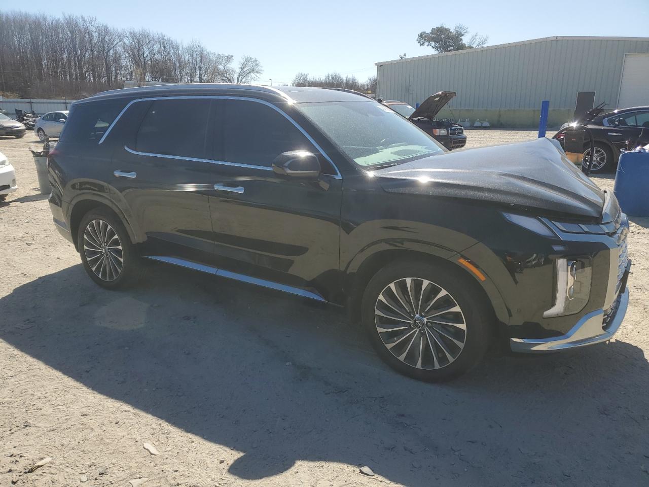 2024 Hyundai Palisade VIN KM8R7DGE0RU647401 Copart auction photo, front end / side damage thumbnail 4