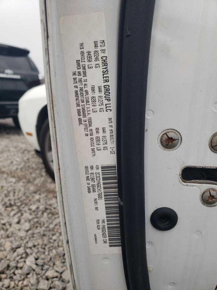 2012 Dodge Challenger VIN 2C3CDYAG6CH176681 Copart auction photo, rear end damage thumbnail 12