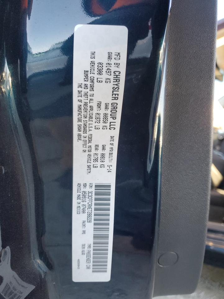 2014 Fiat 500 VIN 3C3CFFCRXET288228 Copart auction photo, rear end damage thumbnail 14