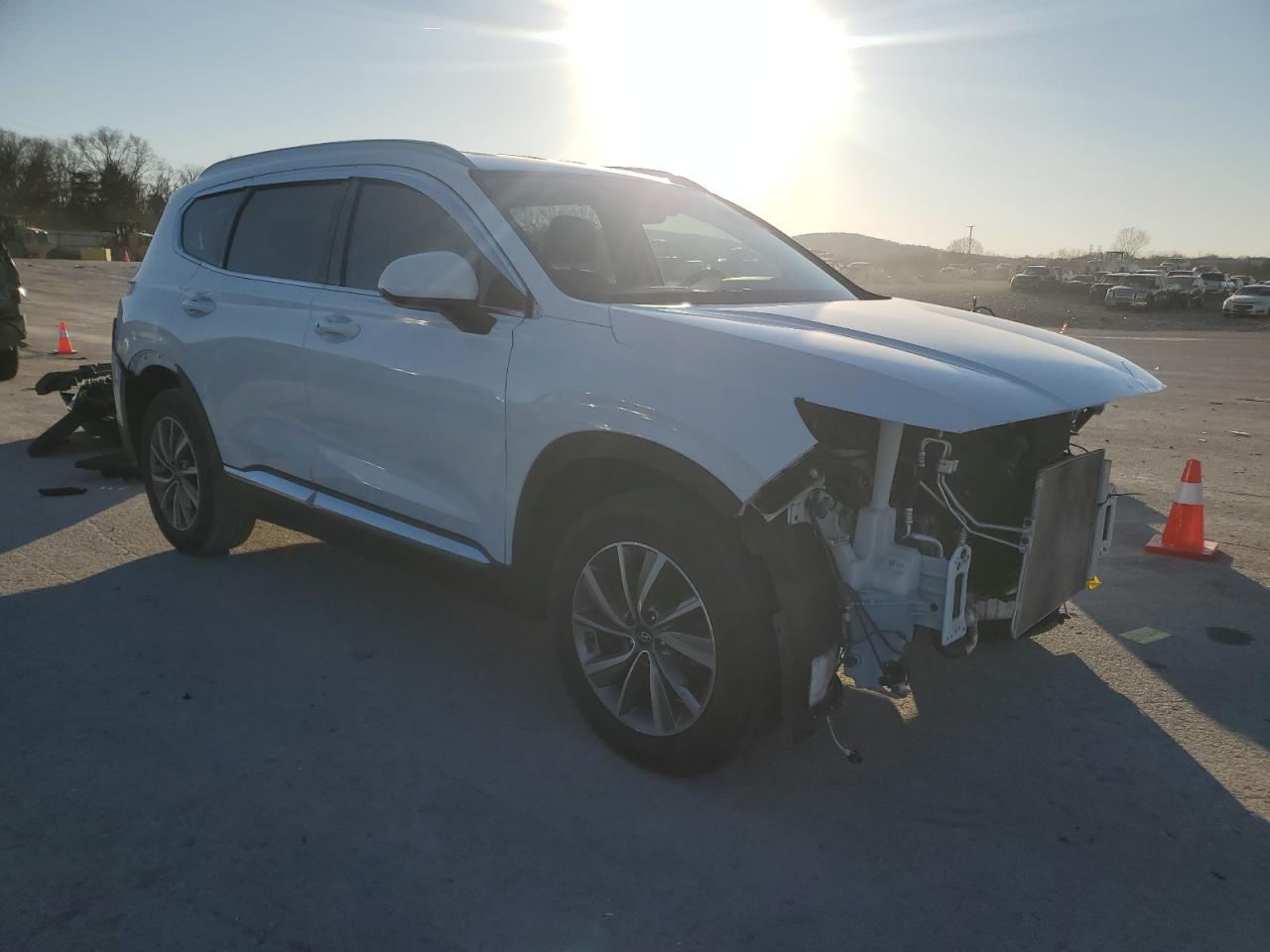 2020 Hyundai Santa Fe VIN 5NMS3CAD7LH260032 Copart auction photo, all over damage thumbnail 4