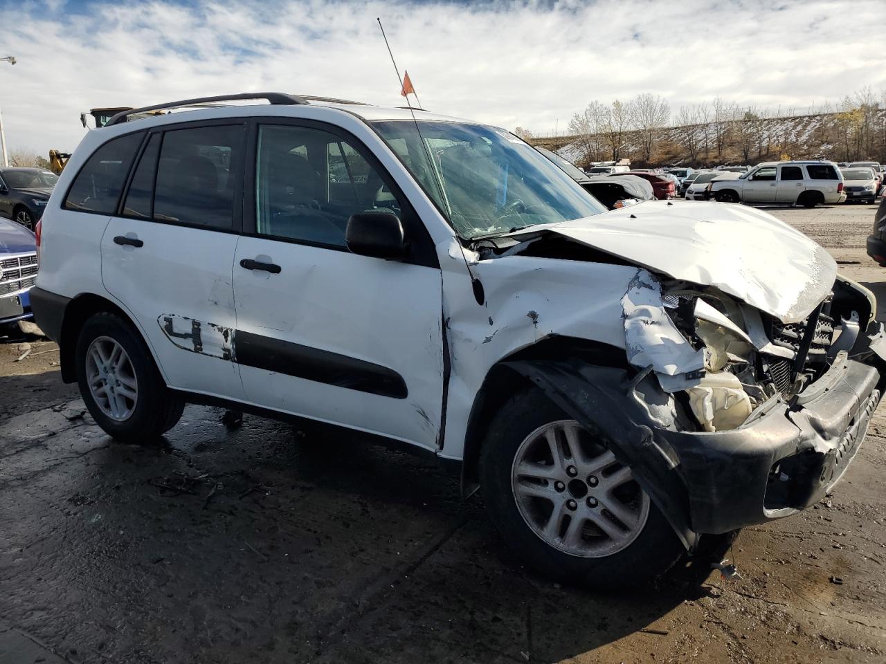 2001 Toyota RAV 4 VIN JTEHH20VX10083257 Copart auction photo, front end / side damage thumbnail 4