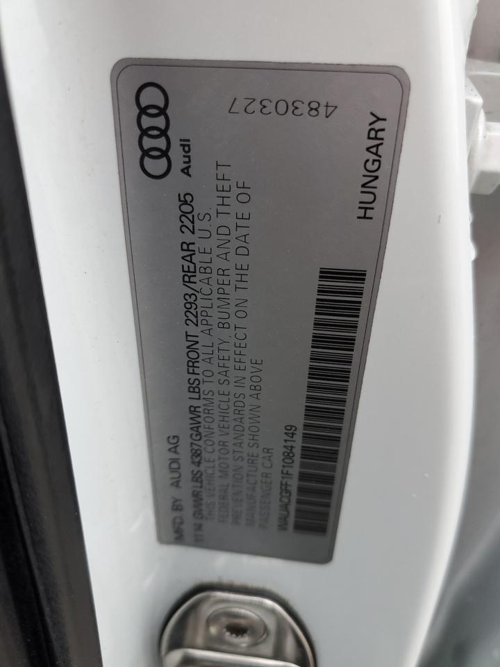2015 Audi A3 VIN WAUACGFF1F1084149 Copart auction photo, rear end / minor dent/scratches damage thumbnail 14