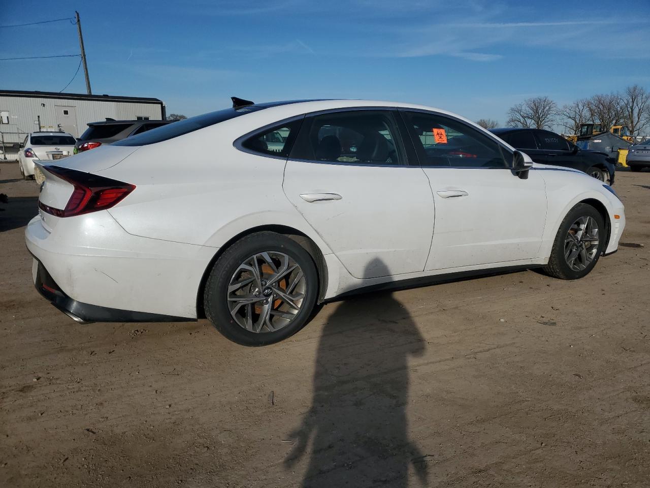 2020 Hyundai Sonata VIN 5NPEF4JA6LH000451 Copart auction photo, side / rear end damage thumbnail 3